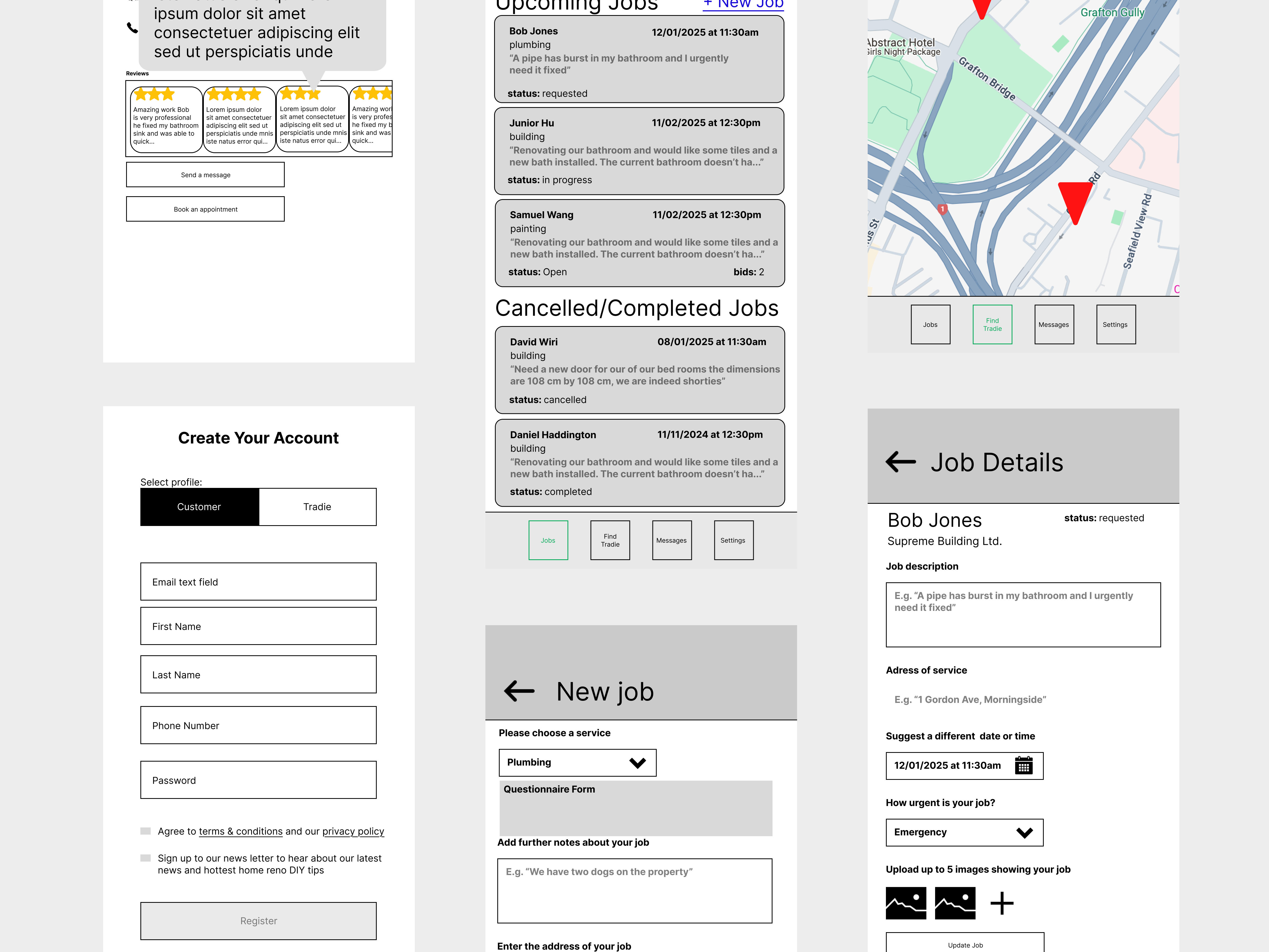 Tradie Trek project overview